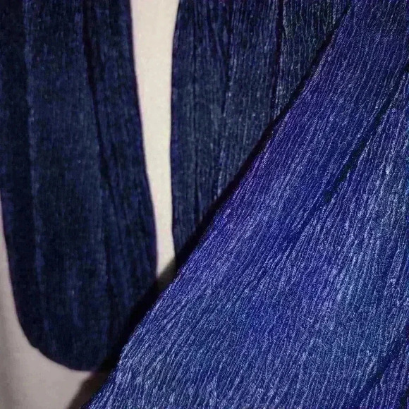 all in favor navy blue faux wrap top - Picture 3 of 6